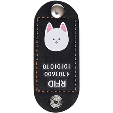 뽀시래기 강아지 동물등록 RFID 외장인식칩 가죽형 인식표, 22, 1개