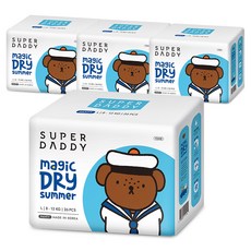 SUPER DADDY Magic夏日乾爽褲型尿布, L, 104片