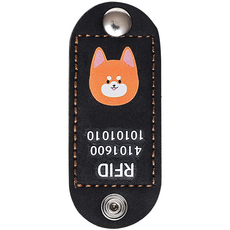 뽀시래기 강아지 동물등록 RFID 외장인식칩 가죽형 인식표, 23, 1개