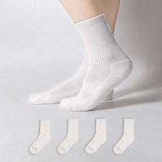 시너싹스 여성용 골지 파일 쿠션 양말 5켤레