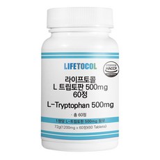 LIFETOCOL L-色胺酸錠 500mg, 72g, 1罐