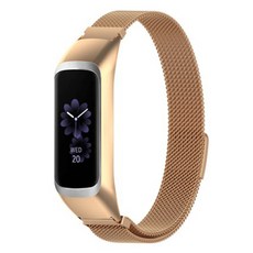 LuA lovel Galaxy Fit2 米蘭尼斯磁吸金屬錶帶, 金色
