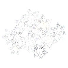 立體雪花串 - 珠光白, 1個