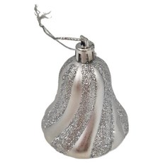 彩繪鈴鐺 Set 4 (4入), 7cm, 銀色, 1組