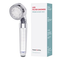 HappyDarling 水壓增加LED過濾蓮蓬頭, 1個