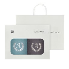 송월타올 송월에이스 세면타월 150g 30수 면 2종 선물세트 + 쇼핑백, 랜덤발송(세면타월, 쇼핑백), 1세트