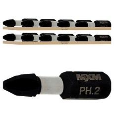 MXM TOOLS 抗衝擊單頭十字起子頭 5件組 PH.2x25mm 航空級高扭力合金, 2組