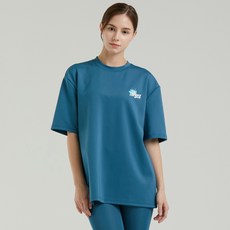 HMUS 女款 Aruba 寬鬆版短袖防磨衣, 珊瑚藍