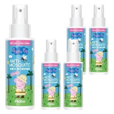 Probo 博寶兒 草本驅蚊噴霧 佩佩豬, 含植物精油, 無DEET, 100ml, 5瓶