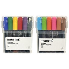 Monami Sigmaflow Raw Ink Oily Magic 120 套裝 A 6 色 + B 6 色, 混合色, 1套