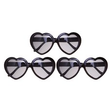 LivingDA 心形派對眼鏡, 黑色, 3個