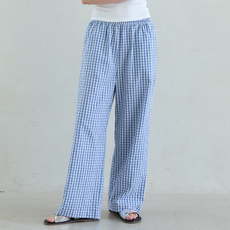 티에스에이치 여성용 인앤아웃 체크팬츠 2p