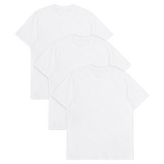 BASE ALPHA ESSENTIALS 男女通用透氣30支圓領短袖T恤 3件, 白色