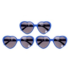 LivingDA 心形派對眼鏡, 藍色, 3個