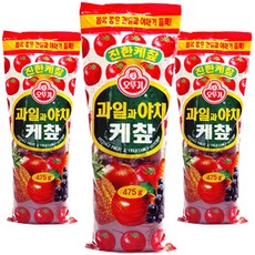 오뚜기 과일과 야채 케찹, 475g, 3개
