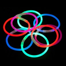 派對팡 夜光手環 100入, 粉紅色, 藍色, 綠色, 紅色, 3套