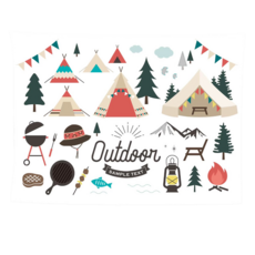 Wild Peak 野峰 露營美學 風格掛布, 200 x 150cm, B款, 1件