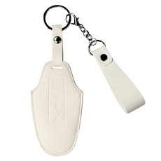 오시에나 자동차 가죽 스마트 차키케이스 스프링 키홀더, 화이트, 포르쉐A타입
