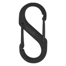 CARGO container S型登山扣(M) 黑色, 鋅合金材質, 57 x 27 x 3.5 mm, 重量13.2g, 承重100kg, 1個