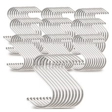 Market Plan 不鏽鋼S型多用途掛鉤 小型, 100個, 銀色