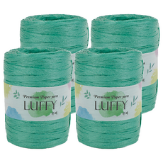 Filip Luffy系列紙線 綠色 100m 材質:紙 重量: 40g 粗細: 2mm, 4捲