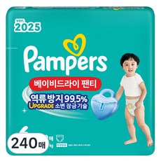Pampers 幫寶適 Baby Dry褲型尿布, 第6階段, 240片