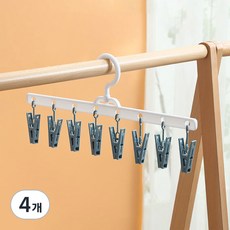 ANYONEPICK 收納達人 夾式帽子收納掛架, 4個, 卡其色