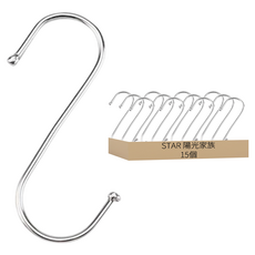 百貨King 不鏽鋼S掛勾 (中) 3.5 x 8.5cm 3入組, 銀色, 5組