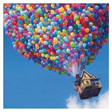 KMELLIE DIY 圓形鑽石畫套組 50 x 50 cm, 3D 熱氣球, 1套