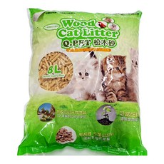 Wood Cat Litter 環保松木砂/貓砂 QP-WD-01 貓兔小動物適用, 8L, 1包, 松木