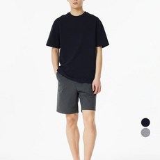 JAJU (JAJU) 男士透氣毛圈布寬鬆版型短袖棉T恤