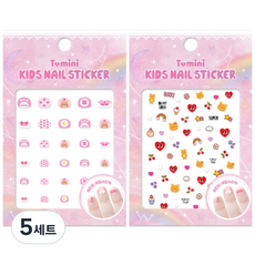 2 件迷你兒童指甲貼套裝, T015, T016, 5組
