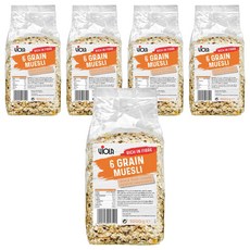 VIOLA 綜合穀粒殼片 6 Grain Muesli 含有多種穀類、堅果和果乾 高纖又低脂, 1kg, 5包