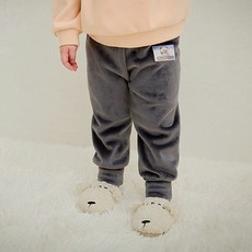 milkmile New Kids On 兒童款 Happy Merry Bear 絲絨羅紋刷毛長褲