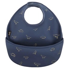 Simba 小獅王辛巴 好吃防水圍兜, 恐龍樂園藍, 1件, 1件