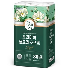 Hanyeji 3層 Premier 超柔軟衛生紙, 30m, 30捲, 1個