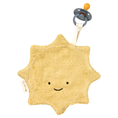 FABELAB 奶嘴安撫巾, 70%黏液嫘縈(竹纖維)/30%棉(有機棉), 尺寸約21x14cm, 土耳其產, 太陽, 1條