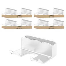 小麥購物 吹風機置物架 雙掛款 C136 89g, 白色, 8個