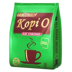 AIK CHEONG 益昌 馬來西亞濾袋式咖啡烏 黑咖啡原味 20包, 10g, 1袋