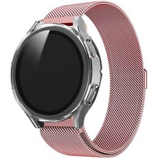 LIMSTAIL 智慧型手錶金屬錶帶+全包覆錶殼, 粉色的