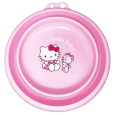 U-House 樺新 Hello Kitty 摺疊臉盆, 粉紅愛心好朋友, 1個