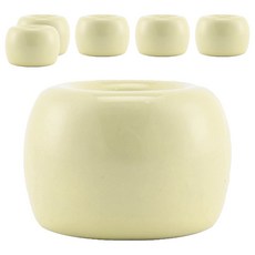 newnlook 陶瓷牙刷架, 6個, 檸檬黃