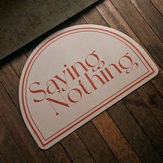 hetras. 乳膠吸水可水洗珪藻土防滑半月形地墊 3入, Saying Nothing 什麼都沒說 [半月形], 3個