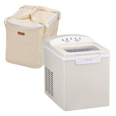 Wiswell 家用便攜式製冰機 奶油白色+收納袋, WIM1069C（製冰機）