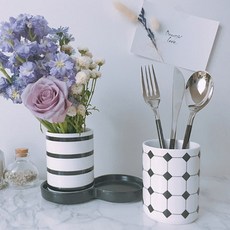 ERATO 迷你北歐風餐具筒 2件 + 底座, 1套, 混色