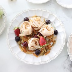 TINNY BLANC Minuet 圓形盤 27cm, 白色, 1個