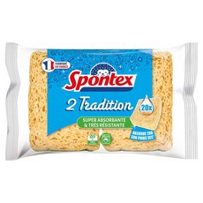 Spontex 乾纖維素海綿/傳統菜瓜布, 1包, 2個