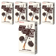 PEPERO 樂天製菓 白色餅乾 餅乾 9入, 37g, 5個