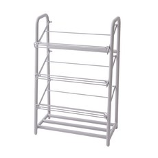 무인양품 스틸 파이프 슈즈 랙 4550583412111, 웜그레이, 1개