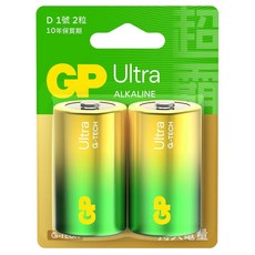 GP Batteries 超霸 特強鹼性電池1號 1.5V, 2顆, 1組